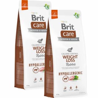 Brit Care Pies Hypoallergenic Weight Loss Rabbit Sucha Karma z królikiem 2x12kg DWU-PAK
