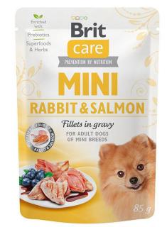 Brit Care Pies Mini Adult Rabbit  Salmon Mokra karma z królikiem i łososiem 85g
