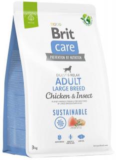 Brit Care Sustainable Pies Adult Large ChickenInsect Sucha Karma 3kg