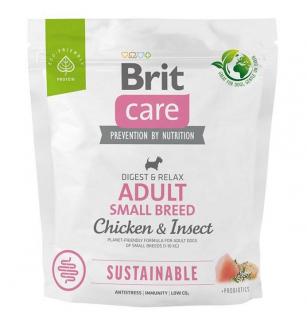 Brit Care Sustainable Pies Adult Small ChickenInsect Sucha Karma 1kg