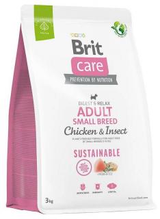 Brit Care Sustainable Pies Adult Small ChickenInsect Sucha Karma 3kg