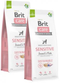 Brit Care Sustainable Sensitive Pies Adult Insect  Fish Sucha karma z owadami i rybą 2x12kg DWU-PAK