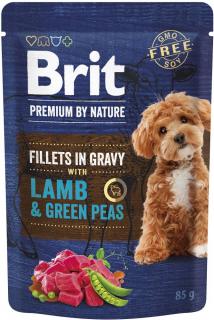 Brit Premium Adult LambGreen Peas Fillets Mokra Karma z jagnięciną dla psa 85g (sos)