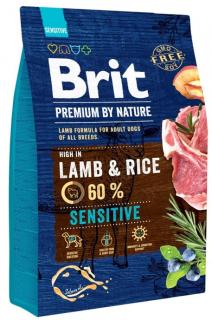 Brit Premium by Nature Pies Adult Sensitive Lamb  Rice Sucha Karma z jagnięciną 3kg