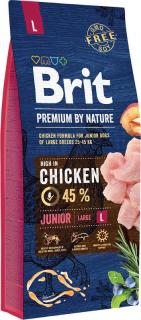 Brit Premium by Nature Pies Large Junior Sucha Karma 15kg