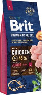 Brit Premium by Nature Pies Large Junior Sucha Karma 2x15kg DWU-PAK