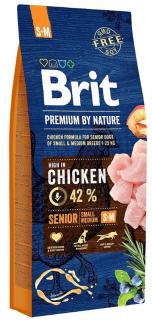 Brit Premium by Nature Pies Small  Medium Senior Sucha Karma 15kg