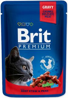 Brit Premium Kot with Beef Stew  Peas Mokra Karma z wołowiną i groszkiem 100g