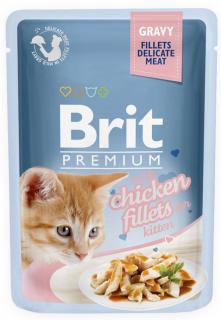 Brit Premium Kot with Chicken Fillets for Kitten Gravy Mokra Karma z kurczakiem 85g