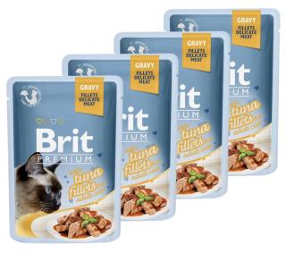 Brit Premium Kot with Tuna Fillets for Adult Cats Gravy Mokra Karma z tuńczykiem 24x85g PAKIET