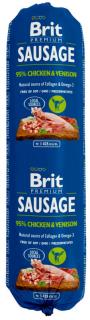 Brit Premium Pies Sausage Chicken  Venison Mokra Karma z kurczakiem i dziczyzną 800g