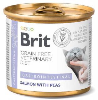 Brit Veterinary Diet Kot Gastrointestinal SalmonPea Mokra Karma z łososiem 200g