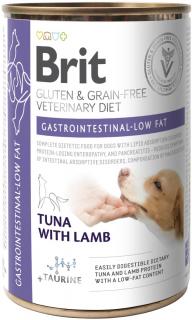 Brit Veterinary Diet Pies Gastrointestinal Low Fat TunaLamb Mokra Karma z tuńczykiem i jagnięciną 400g