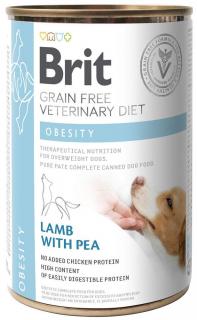 Brit Veterinary Diet Pies Obesity LambPea Mokra Karma z jagnięciną 400g