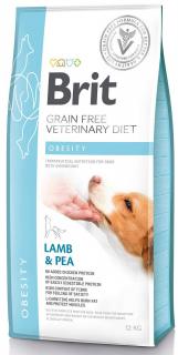 Brit Veterinary Diet Pies Obesity LambPea Sucha Karma z jagnięciną 12kg