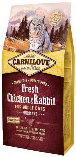 Carnilove Kot Grain Free Fresh Chicken  Rabbit Gourmand Sucha Karma z kurczakiem i królikiem 6kg