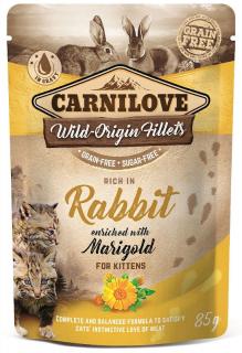 Carnilove Kot Kitten Rabbit  Marigol Mokra karma z królikiem i aksamitką 85g