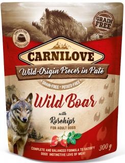 Carnilove Pies Adult Wild Boar  Rosehips Mokra karma z dziczyzną 300g SASZETKA