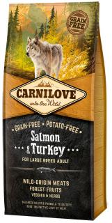 Carnilove Pies Salmon  Turkey Large Adult Sucha Karma z łososiem i indykiem 12kg