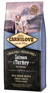 Carnilove Pies Salmon  Turkey Puppy Sucha Karma z łososiem i indykiem 12kg [Data ważności: 08.03.2024]
