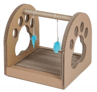 Carton+ Pets Fun Park Drapak kartonowy z piórkami