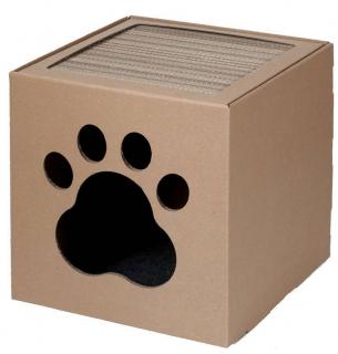 Carton+ Pets Netti Domek kartonowy z drapakiem