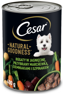 Cesar Pies Mokra karma z jagnięciną 400g