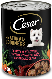 Cesar Pies Mokra karma z wołowiną 400g