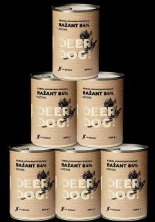 Deer Dog Adult Mokra Karma z bażantem i jeżyną dla psa 6x400g PAKIET