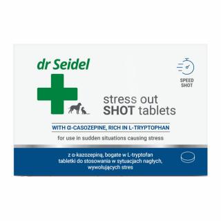 Dermapharm Stress Out SHOT Preparat uspokajający dla psa i kota 10 tab.