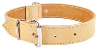 Dingo Obroża skórzana Classic podszyta filcem 60cm kolor naturalny