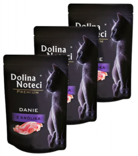 Dolina Noteci Kot Premium Adult Danie z królika Mokra Karma 10x85g SASZETKA
