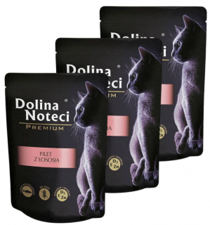 Dolina Noteci Kot Premium Adult Filet z łososia Mokra Karma 10x85g SASZETKA