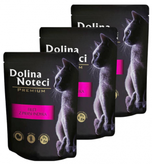 Dolina Noteci Kot Premium Adult Filet z piersi indyka Mokra Karma 10x85g SASZETKA
