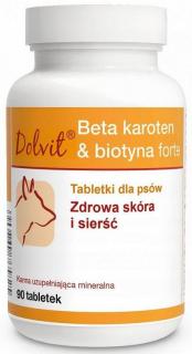 Dolvit Beta Karoten  Biotyna Forte suplement diety dla psa 90 tab.