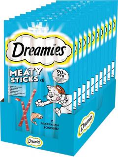 Dreamies Meaty Sticks Przysmak z wybornym łososiem 14x30g OPAKOWANIE ZBIORCZE