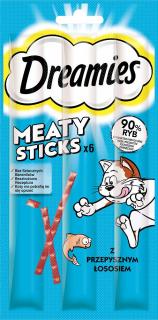 Dreamies Meaty Sticks Przysmak z wybornym łososiem 30g