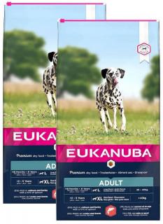 Eukanuba Pies Adult Large  Extra Large Salmon  Barley Sucha Karma z łososiem 2x12kg DWU-PAK