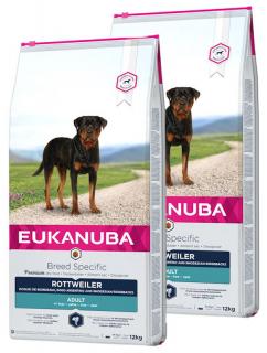 Eukanuba Pies Adult Rottweiler Breed Sucha Karma 2x12kg DWU-PAK