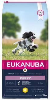 Eukanuba Pies Medium Puppy Sucha Karma 15kg