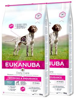 Eukanuba Pies Premium Adult Working  Endurance Sucha Karma 2x15kg DWU-PAK