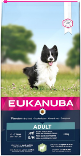 Eukanuba Pies Small  Medium Adult Lamb  Rice Sucha Karma z jagnięciną 12kg