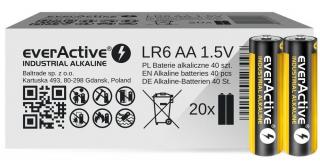 everActive Baterie alkaliczne AA RL6 Industrial Alkaline op. 40szt.