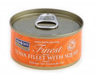 Fish4Cats Kot Filety Tuńczyka z Kałamarnicą Mokra karma 70g