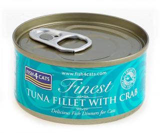 Fish4Cats Kot Filety Tuńczyka z Krabami Mokra karma 70g