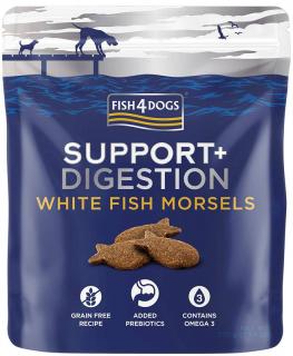 Fish4Dogs Support+ Digestion White Fish Morsels Układ Pokarmowy Przysmak dla psa 225g