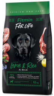 Fitmin Pies For Life Adult Lamb  Rice Sucha Karma z jagnięciną 12kg