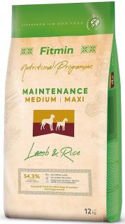 Fitmin Pies Medium/Maxi Lamb  Rice Sucha Karma z jagnięciną 12kg + 1 kg GRATIS