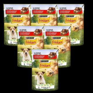 Friskies Pies Adult Mokra Karma z wołowiną (sos) 20x85g PAKIET