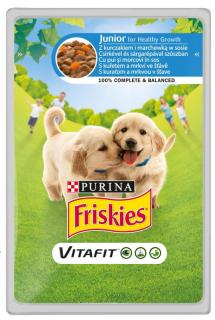 Friskies Pies Junior Mokra Karma z kurczakiem (sos) 100g